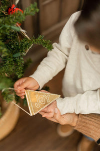 Gold Joy Pennant Ornament